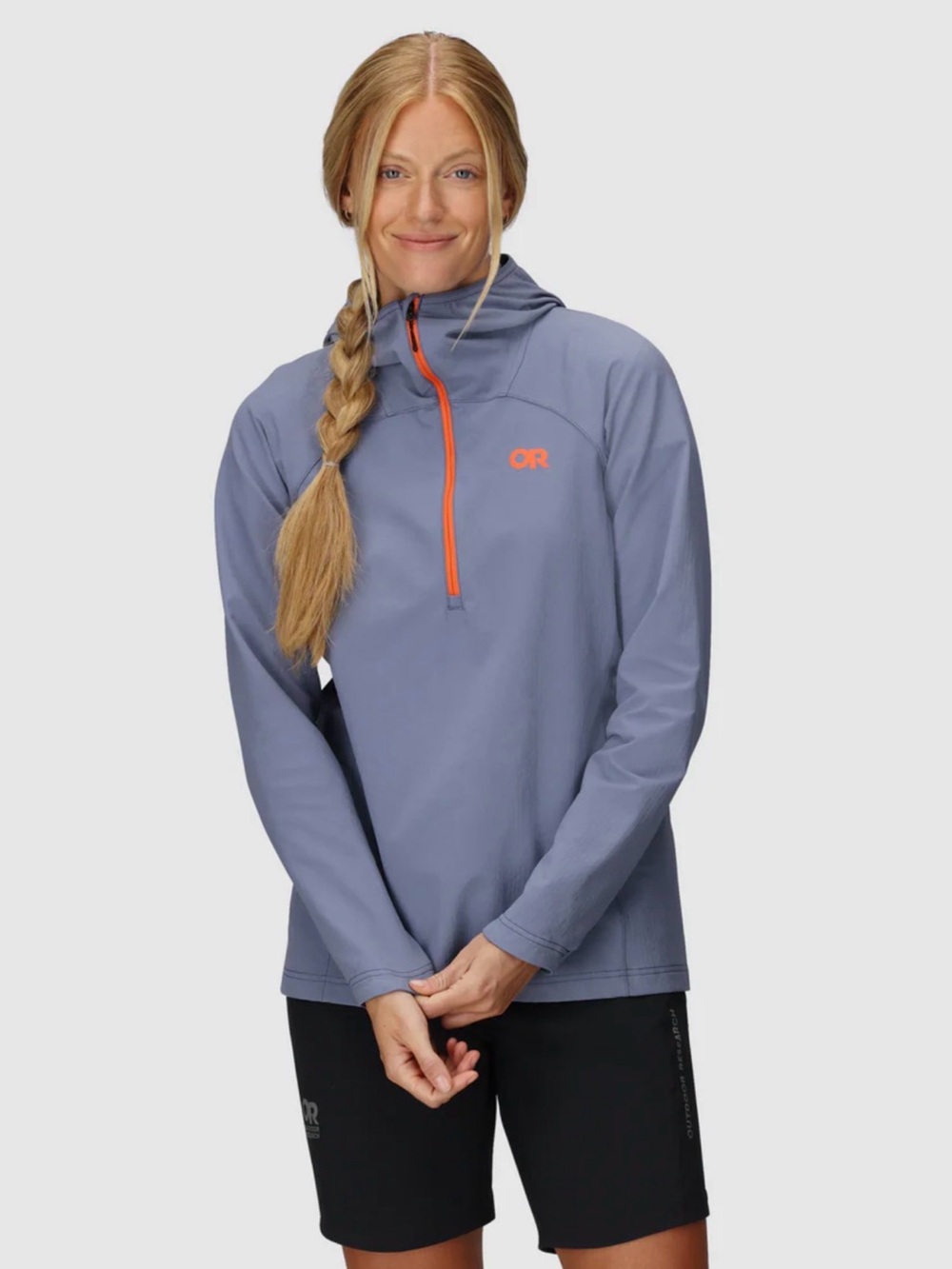 Outdoor Research freewheel half zip hoodie Women’s Sz M NWT hiking biking jacket